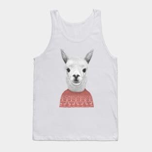 Lama in a sweater Tank Top